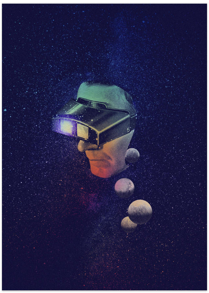 VR Headset In Outer Space