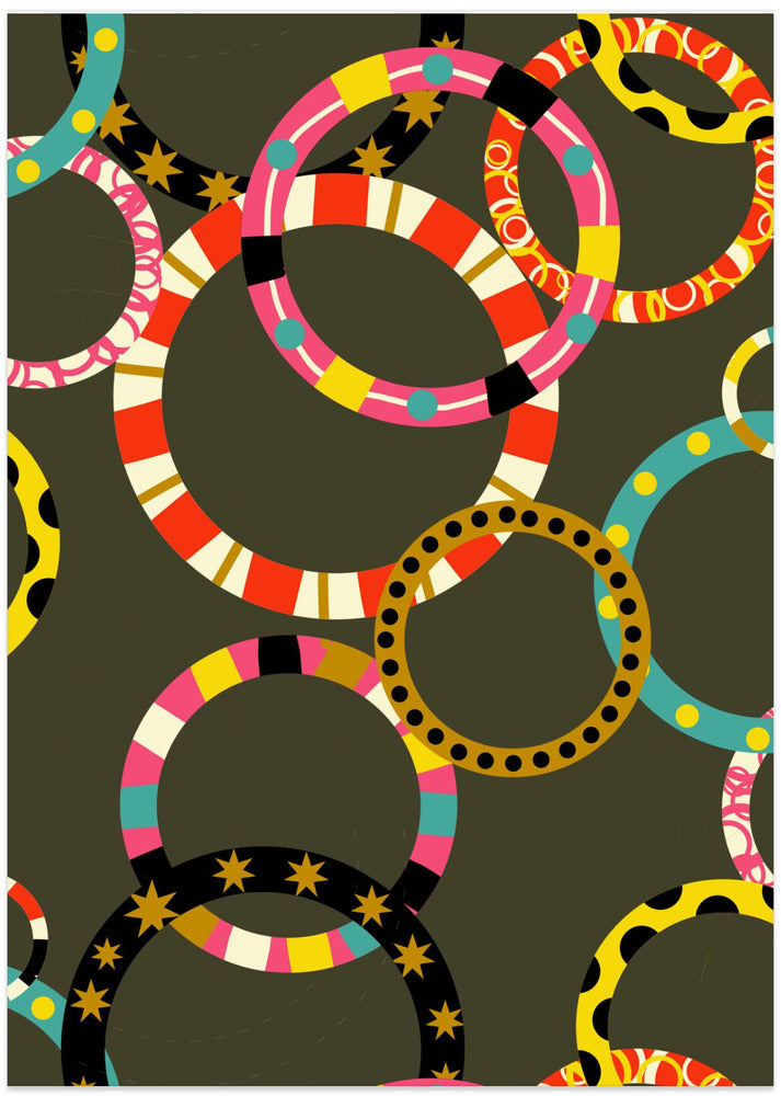 Abstract Pattern Of Overlapping Circles