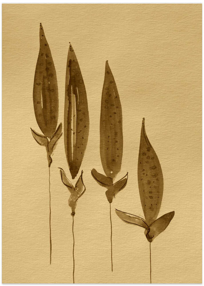 Sepia-toned Plants