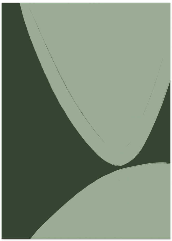 Green Curved Shapes