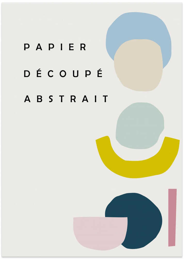 Pastel Shapes and French Text