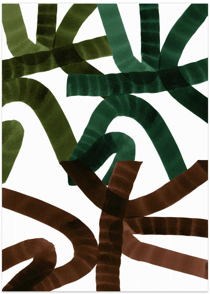 Intertwining Lines On A White Background