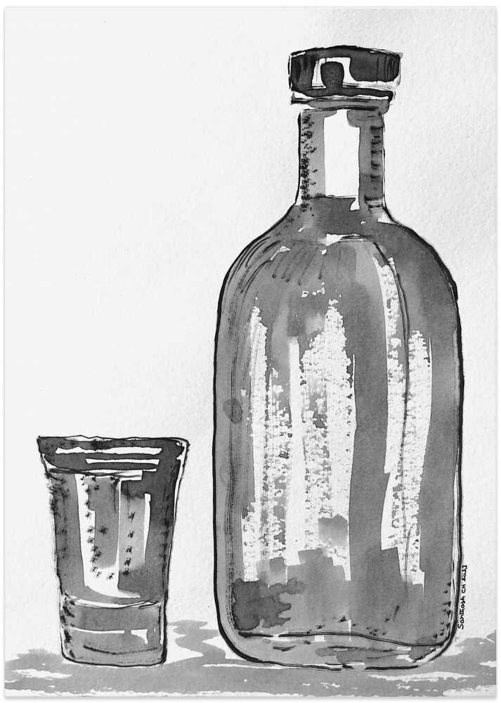 Bottle and Glass