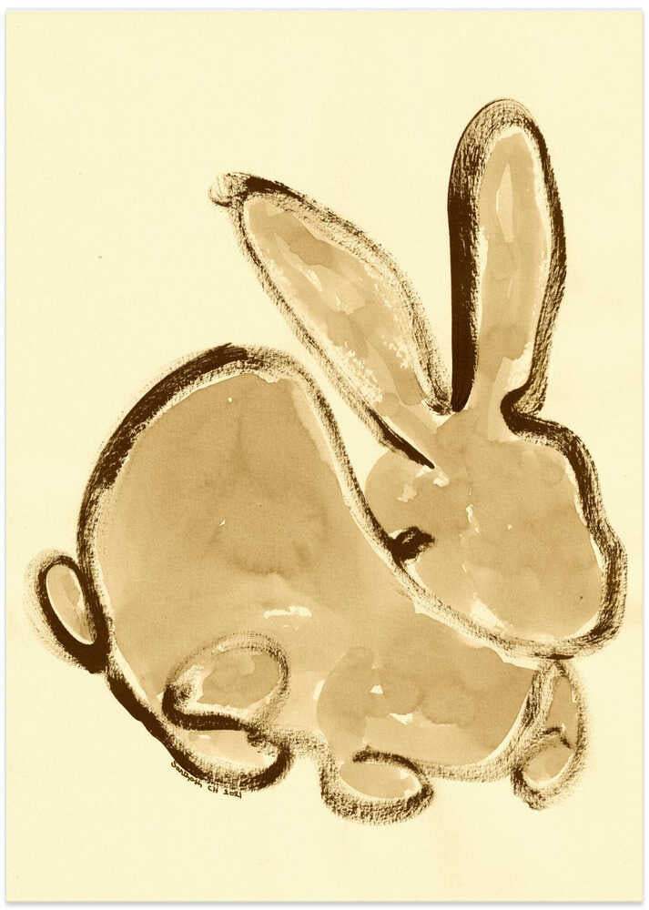 Sepia Bunny Sketch