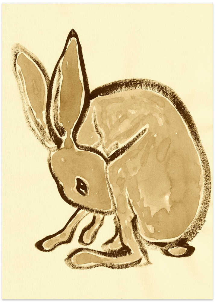 Rabbit in Sepia Tones