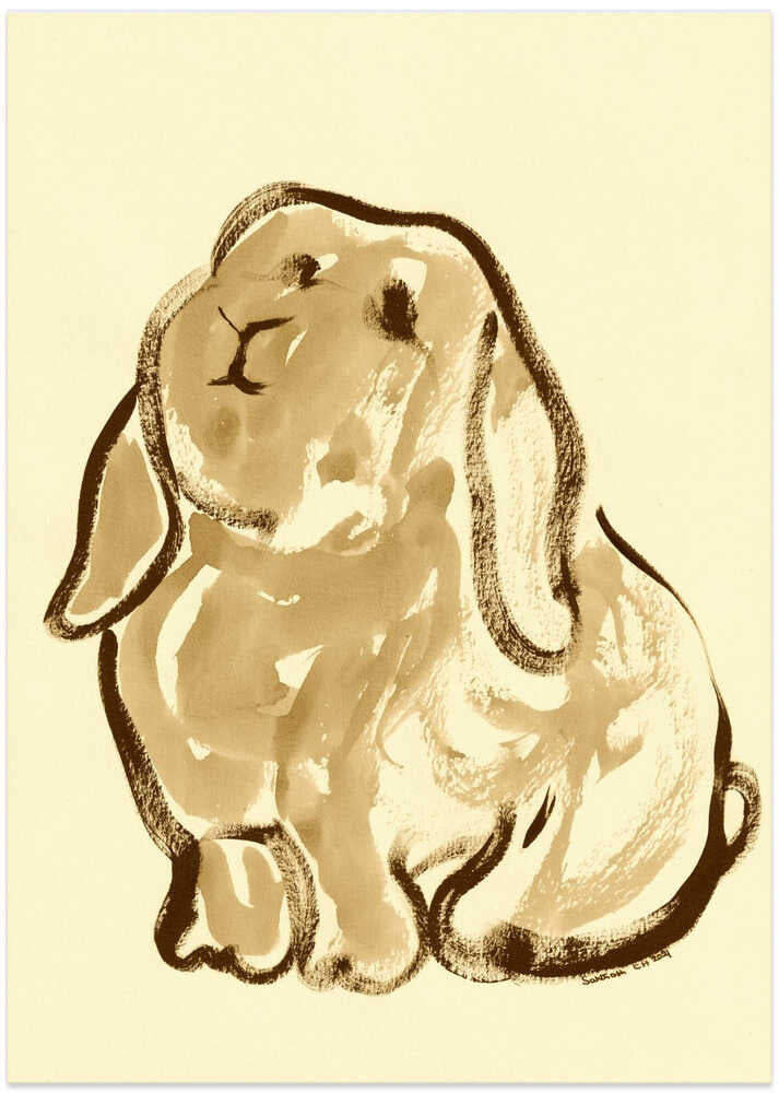 Gentle Bunny Brushstrokes