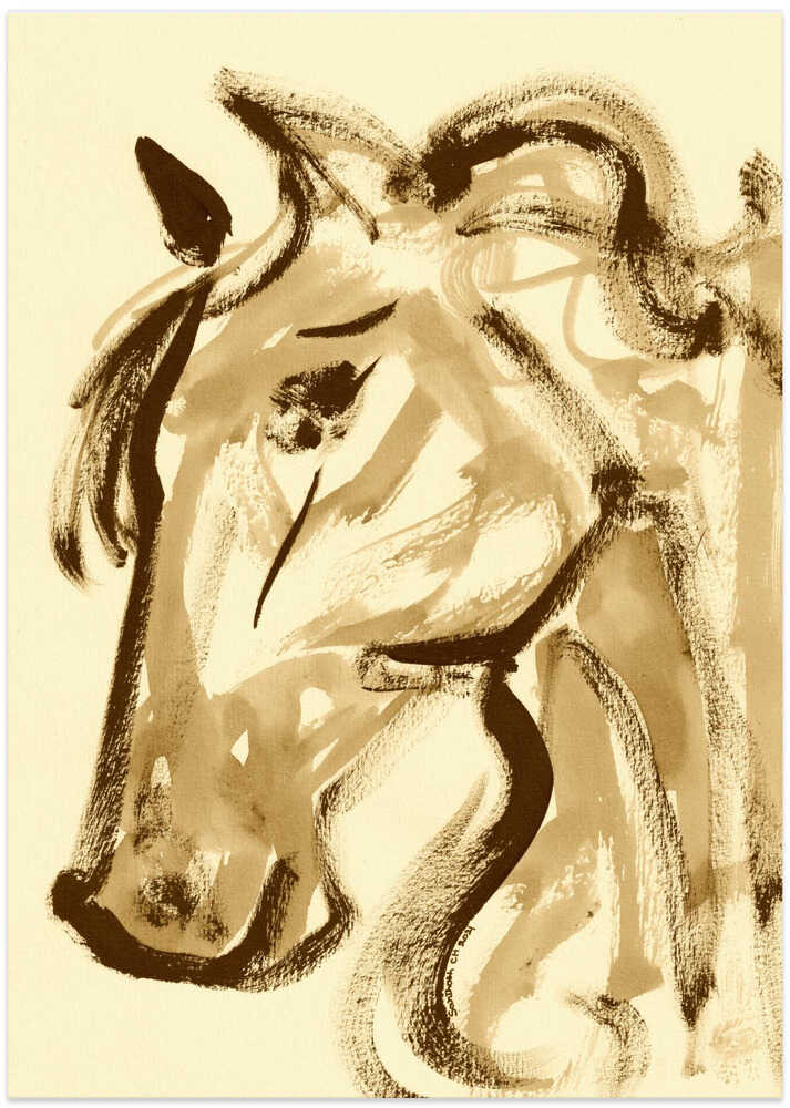 Horse Portrait in Sepia Tones