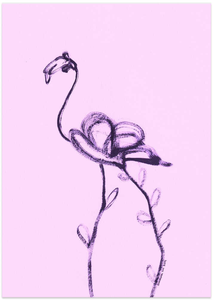 Floral Flamingo Dance