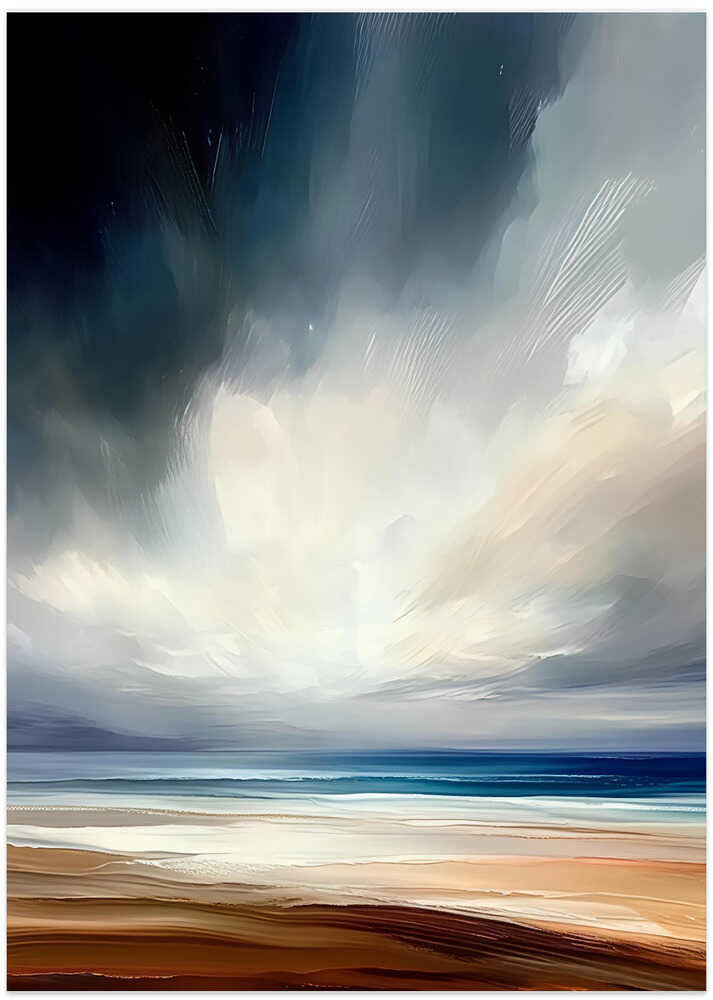 Dramatic Sky over a Serene Beach