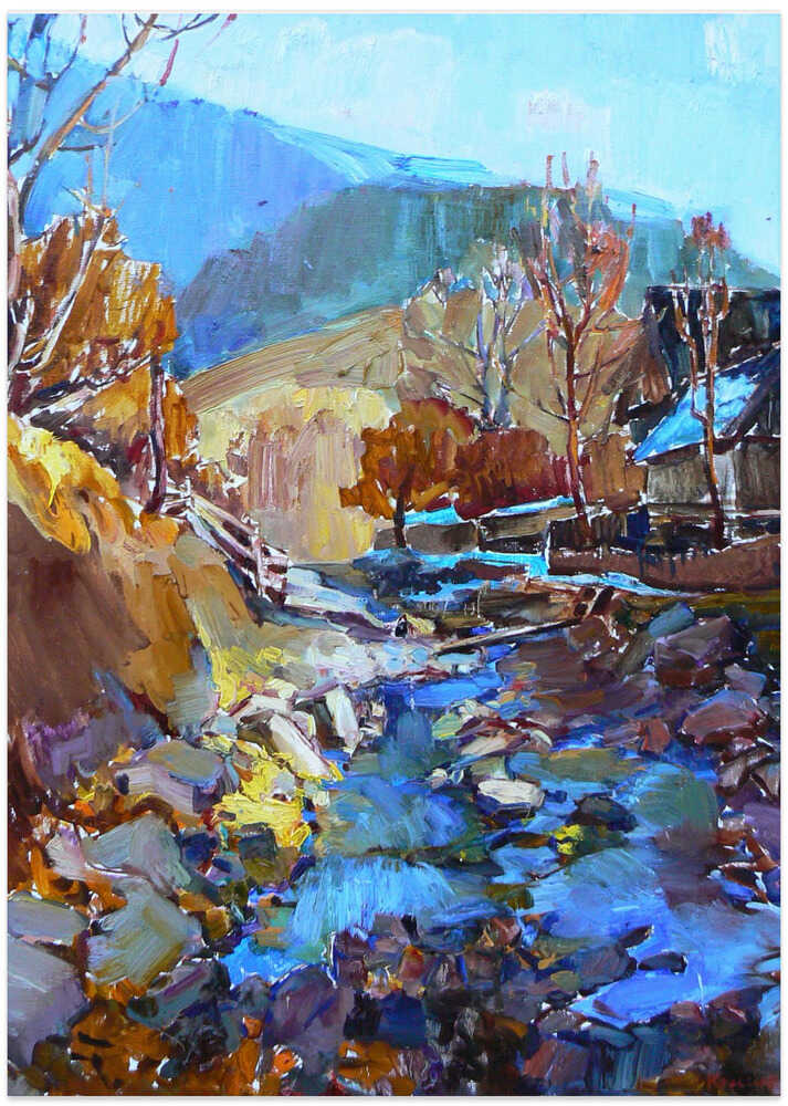 Vibrant Impressionist Spring landscape