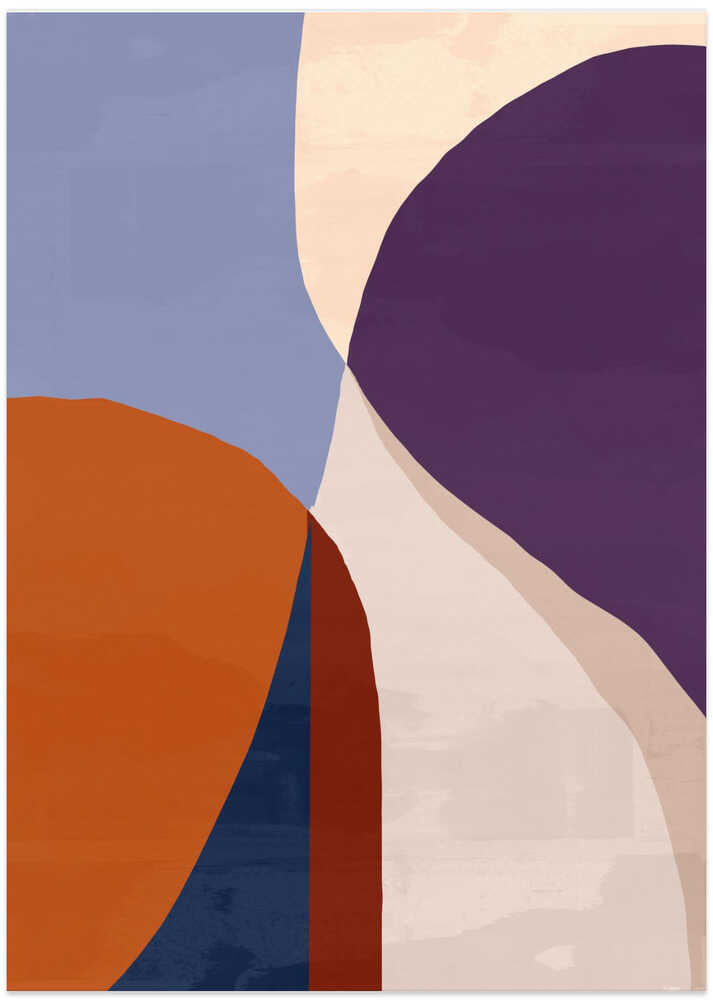 Organic Forms in Earthy and Blue Tones