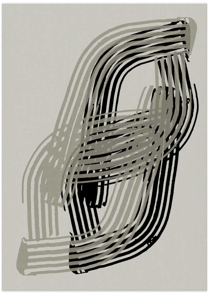 Abstract Curves in Grey and Black