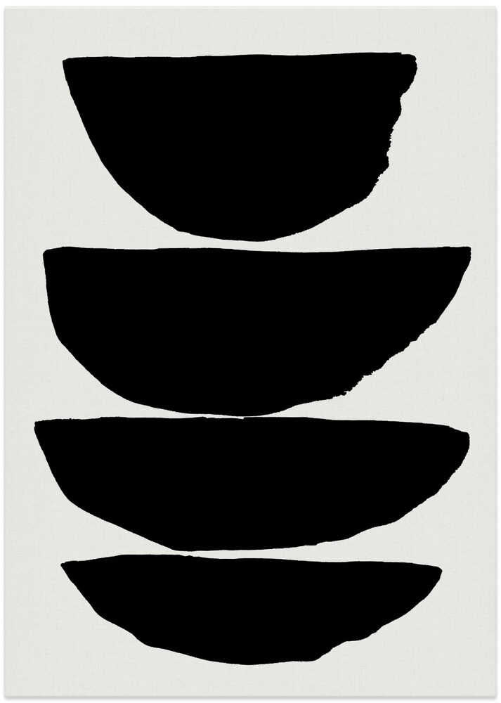 Minimalist Black Abstract Ellipses