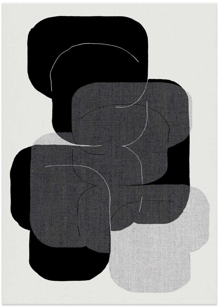 Abstract Forms in Black, Grey and White