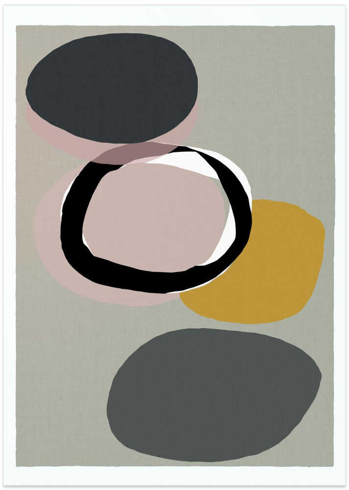 Abstract Circles in Muted Tones
