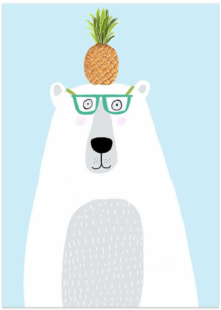Polar Bear with Pineapple