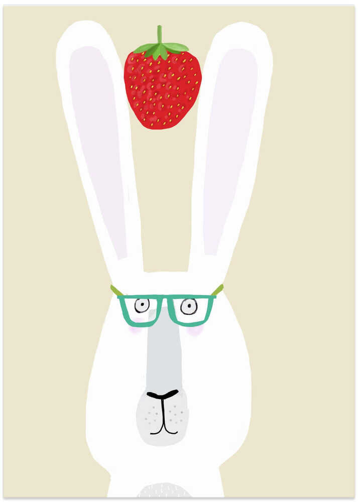 Funny Rabbit with Strawberry
