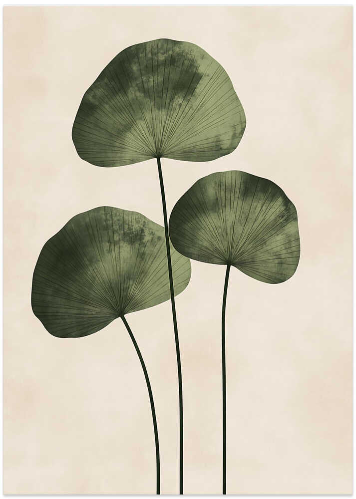 Green Leaves with Delicate Veins