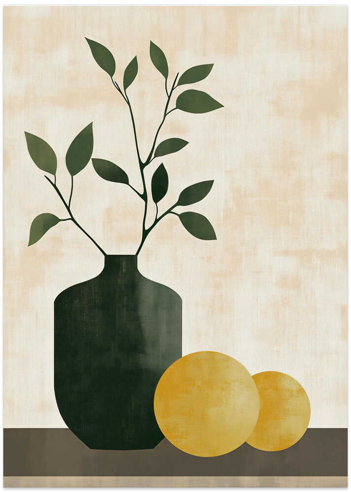 Simplistic Still Life with a Dark Vase