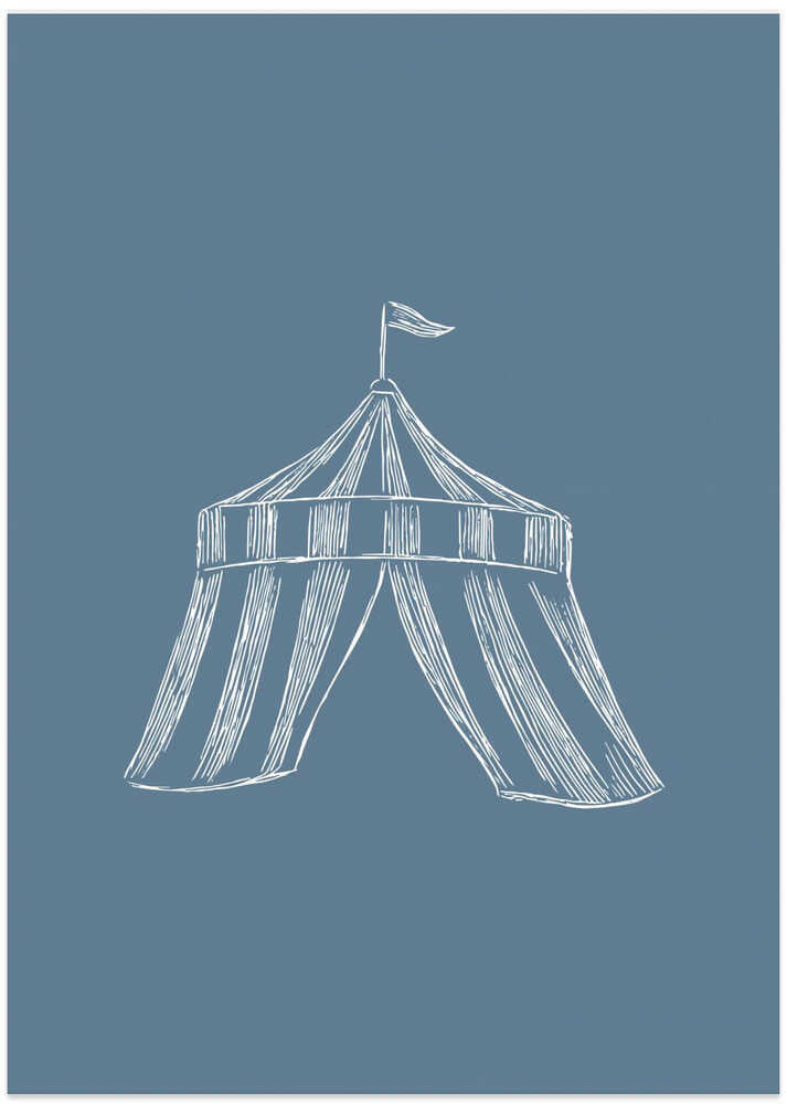 Circus Tent Vintage Blue