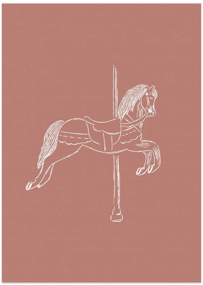 Circus Horse Vintage Red