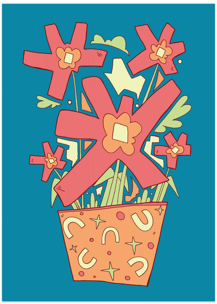 The Pink Potted Flowers