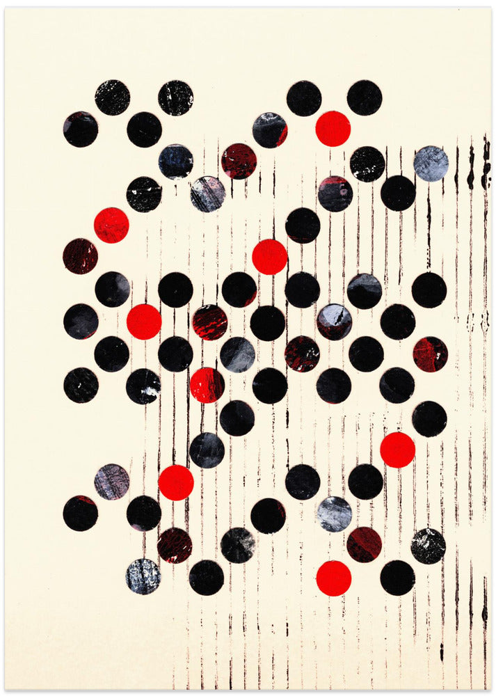 Red Black and Gray Circles