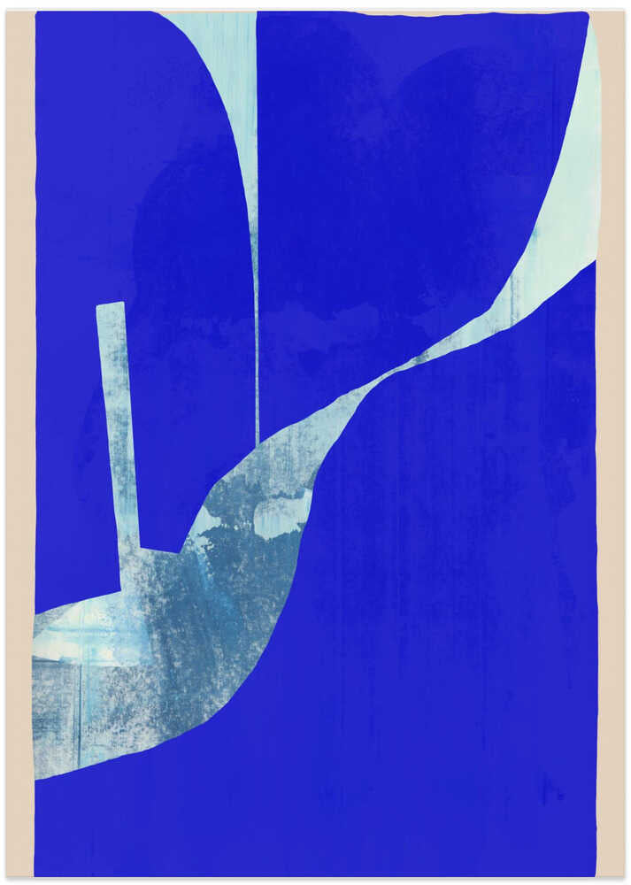 Blue Background With A Dynamic White Curve