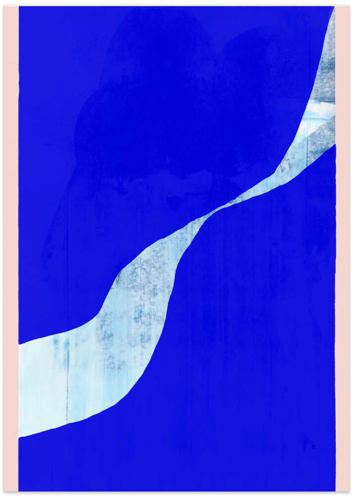 Blue Background With A Dynamic White Curve