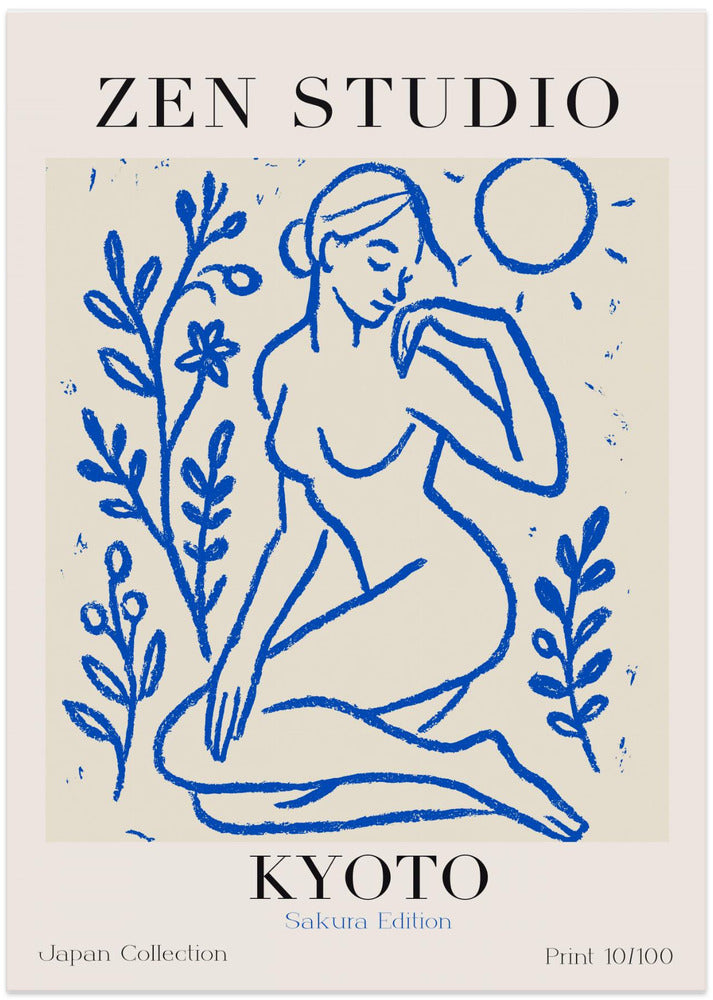 Serene Blue Silhouette