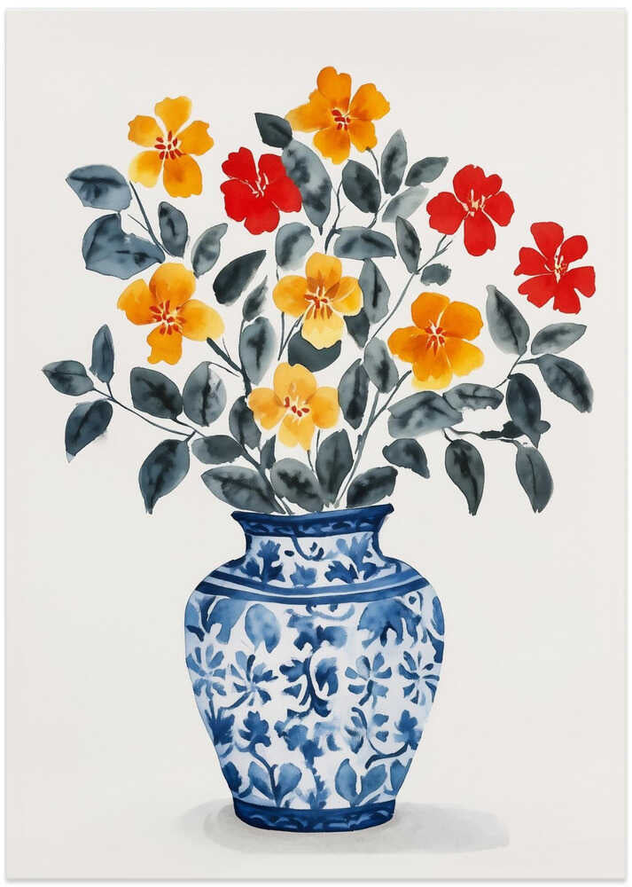 Vibrant Floral Vase
