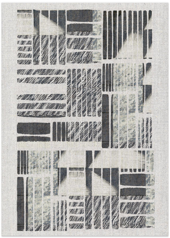 Geometric Patterns With Textured Monochrome Lines