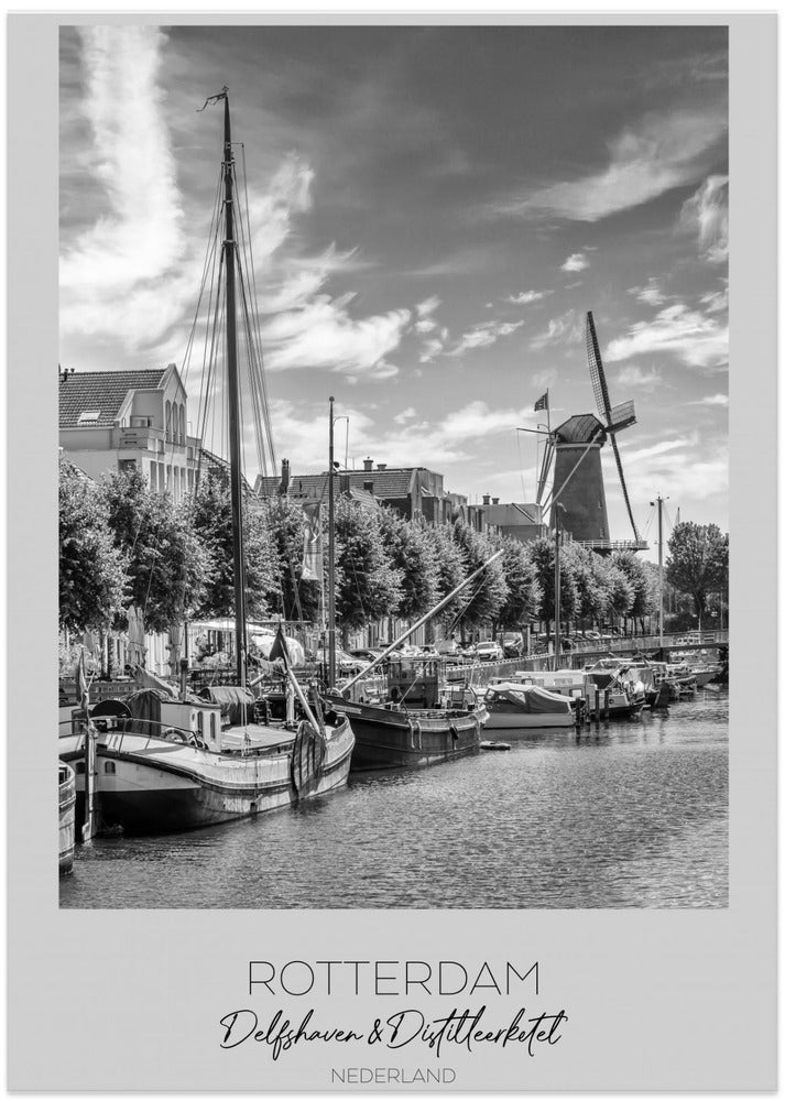 Classic Sailing Boats And A Traditional Windmill
