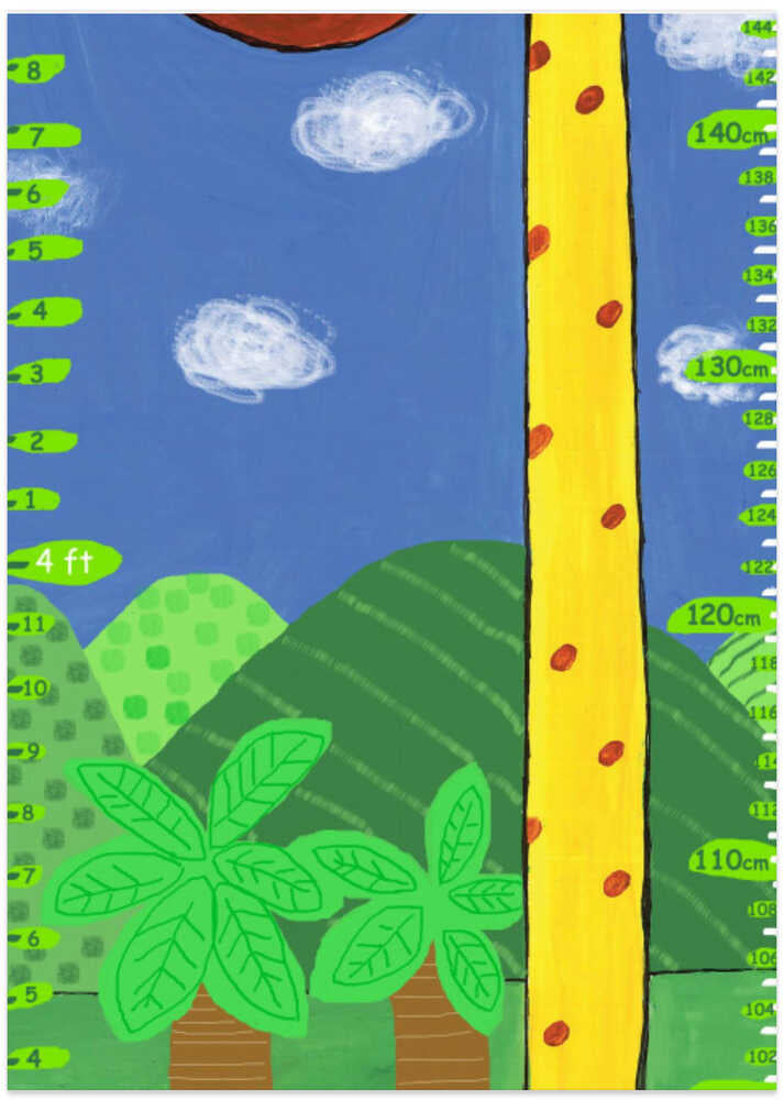 Giraffe Kids Growth Wall Chart By Carla Daly