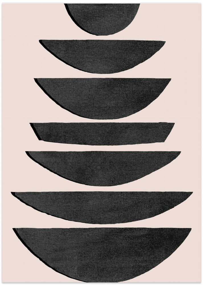 Stacked Black Semi Circles