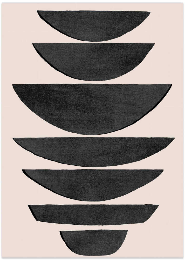 Stacked Black Semi Circles