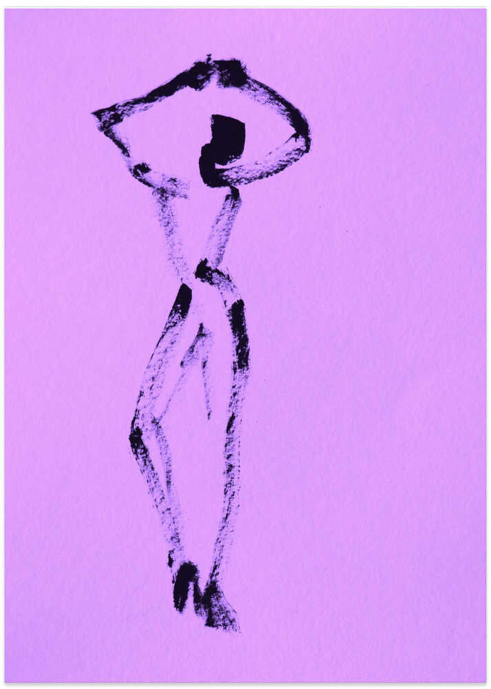 Purple Contour Silhouette