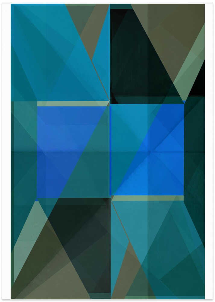 Overlapping Blue And Green Translucent Shapes