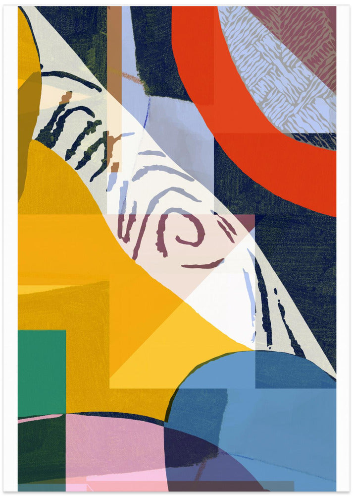 Vibrant Composition Of Geometric Shapes