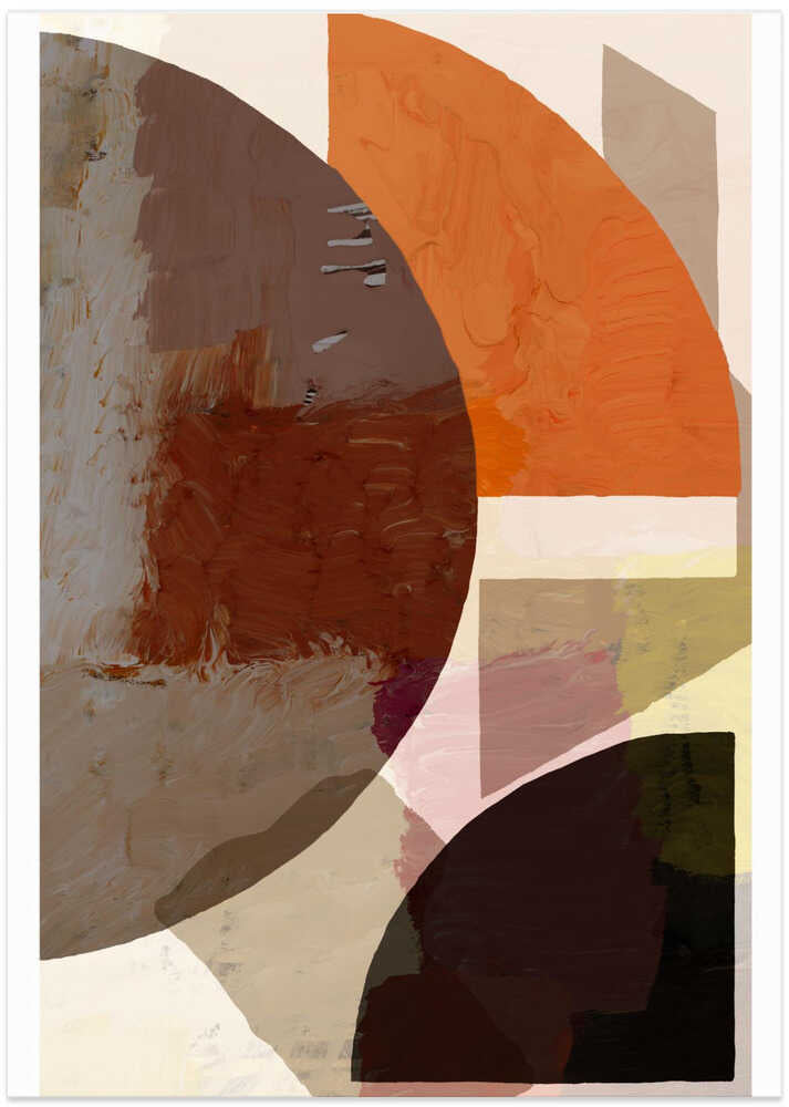 Bold Geometric Shapes And Earthy Tones