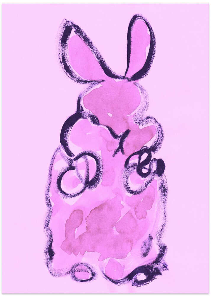Pink Rabbit Whimsy