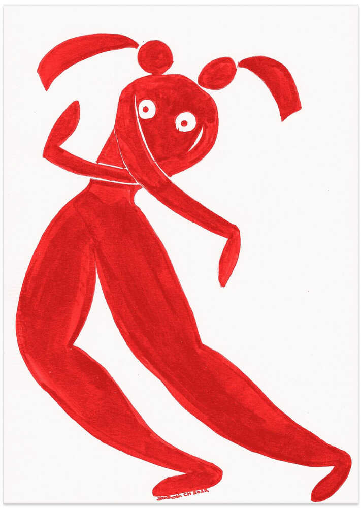Red Humanoid Figure