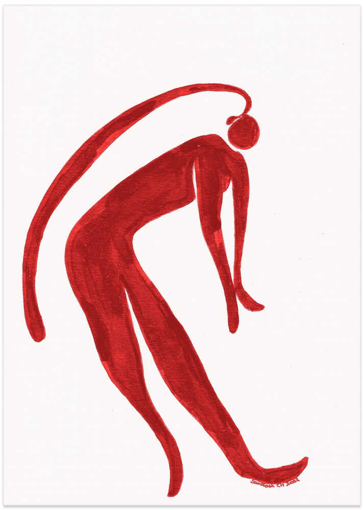 Red Figure Silhouette