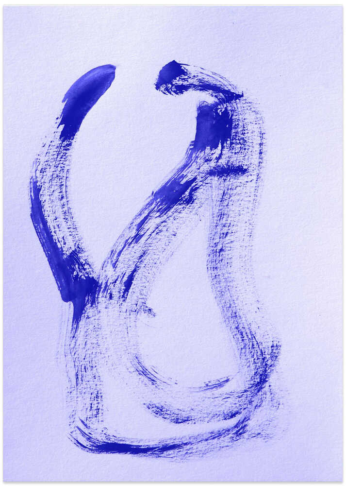 Flowing Indigo Shapes