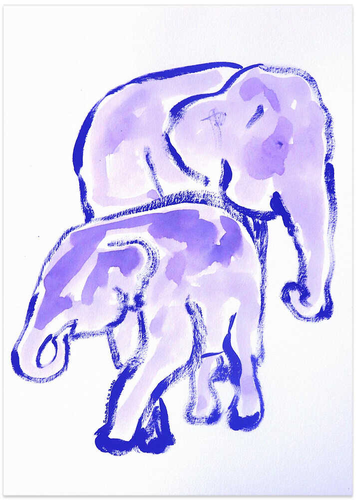 Elephants in Lavender