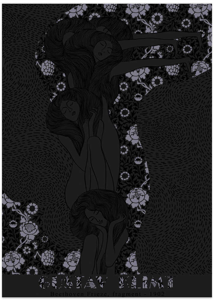 Beethoven Frieze G.klimt By Catsanddotz 5 To 7 30 X 42 Inch