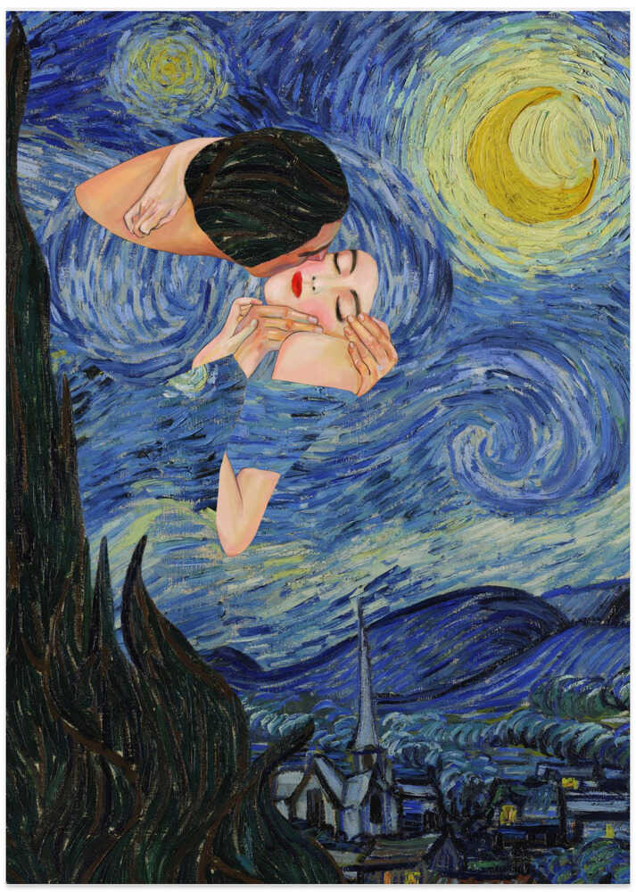 Kiss Under the Starry Night