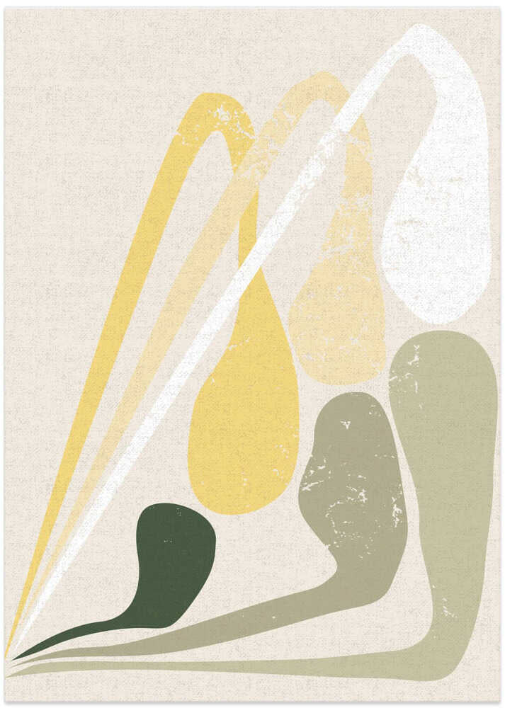 Abstract Paper Cut Composition Butter Yellow 1