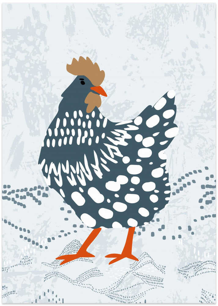 Blue Chicken on the grass