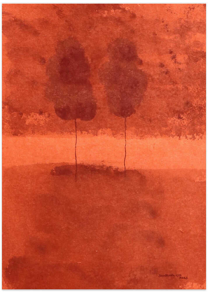 Two Trees in Sepia
